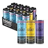 BeGOAT Clean Energy Drink | Zero Sugar, Zero Calories, Non-GMO, Vegan, Gluten-Free, Plant-Based with 200mg of Caffeine | Natural Caffeine from Cascara+ that is Packed with Antioxidant & Polyphenols | 12 Fl Oz (Pack of 12) (Zero Sugar Variety Pack)