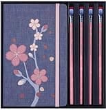 Moleskine Limited Edition Sakura 2025 Gift Set, 2 Notebooks + four Blackwing Pencils, Hard Cover, Large (5" x 8.25"), Cherry Blossoms, 176 pages