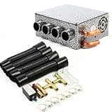Upgraded of 12V Universal Auxiliary Heater Underdash Heat with Speed Switch for Car or Truck Minivans Excavators Harvesters 4 ports US Stock