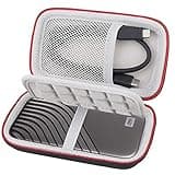 Lacdo Hard Carrying Case for WD My Passport SSD External Portable Drive 500GB 1TB 2TB 4TB External Solid State Drive EVA Shockproof Water Repellent Protective Storage Travel Bag, Black