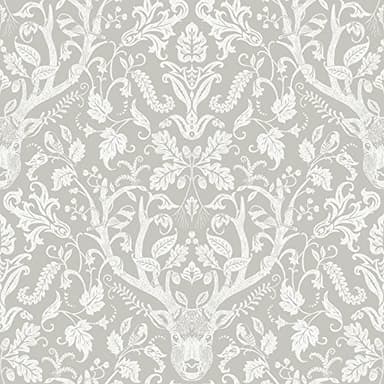 NuWallpaper Taupe Escape to The Forest Peel & Stick Wallpaper