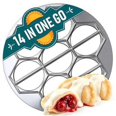 Vareniki & Pierogi Maker – Heavy-Duty 14-Slot Mold Press for Homemade Dumplings, Pierogi, Pastries, Samosas, Turnovers & More – Multi-Kitchen Tool for Global Recipes NEW