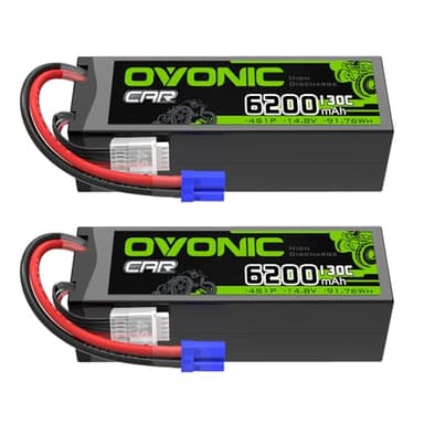 OVONIC 4S LiPo Battery 6200mAh 14.8V 130C RC Battery with EC5 Connector