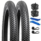 YUNSCM 2-Pcs 29" Mountain Bike Tires 29 x 2.10/54-622 and 29" Heacy Duty Bike Tubes Schrader Valve with 2 Rim Strips Compatible with 29x2.0 29 x 2.10 29x2.125 Bike Bicycle Tires and Tubes (Y-1089)