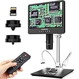 Andonstar AD249S-M 10.1 Inch HDMI Digital Coin Microscope 2000x for Adults, 3 Lens 2160P UHD Video Record, Soldering / Biological Microscope Kit with 32G Card, Windows Compatible