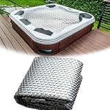 7ft x 7ft Floating Hot Tub Solar Cover 16-mil Hot Tub Thermal Insulation Blanket Bubble Spa Cover .(84x84in -Square).