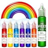 Gel Food Coloring - Rainbow Edible Gel Food Color Dye for Baking, Cake Decorating, Royal Icing, Cookie, Fondant, Macaron - 7 x 15g Food Grade Concentrated Food Coloring Gel for Drinks, DIY Crafts