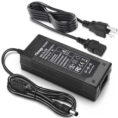 Facmogu 3 Prong DC 12V 3A 36W AC to DC Power Adapter, Desktop Adpater with 5.5x2.1mm & 2.5mm, 12V Power Switching Transformer, 12 Volt 3 Amp Power Supply Converter with 9.84ft/ 3m in Total Length