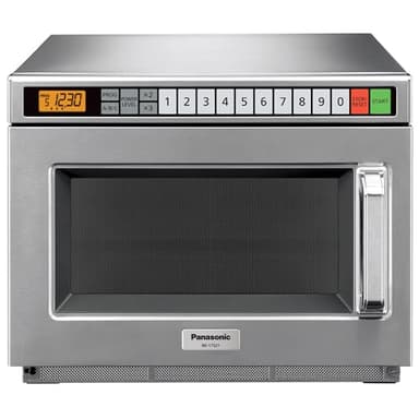 Panasonic PRO1 Commercial Microwave Oven, Heavy Duty, .6 cu ft 1700W, 5-Stage Cooking, LCD Display, Stainless Steel, Programmable, NSF & UL Approved - NE-17521