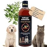 E3K9 Medicated Dog & Cat Shampoo - Antifungal & Itchy Skin Relief with Ketoc & Thymol - Hot Spot, Mange, Seborrhea Treatment - Antifungal Dog Shampoo for Yeast