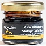 Be Bodywise Pure Himalayan Shilajit Resin Gold I Lab Tested I Ashwagandha, Gokshura & Saffron I Fulvic Acid & Trace Minerals I Shilajit for Men & Women | Zero Sugar I 100% Organic & Natural I 30 gm.