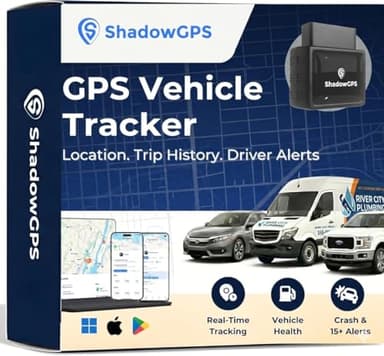 Real-Time GPS Tracker for Vehicles – $12/Month with 14 Day Free Trial – Plug & Play Car Tracker Device for Business Vehicles with Trip History, Driving Alerts & GeoFence – Accurate, Easy Setup