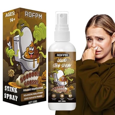 ROFPM Stink Spray Potent for Gag - Liquid Prank Spray Extra Strong, Long-Lasting Cool Stuff for Party (30ml, Stink Like Sewer)