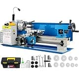 BestEquip Metal Lathe 7x14inch Precision Bench Top Mini Metal Lathe 550W Precision Metal Lathe Variable Speed 50-2500 RPM Nylon Gear with A Movable Lamp