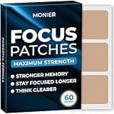 MONIER Focus Patches (Pack of 60) - 100% Natural Patch for Women and Men - with Zinc & Biotin - Energy, Focus & Body Support - Enhanced Formula