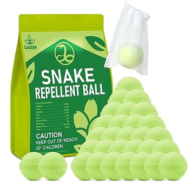 Lousye 30 Pack Snake Repellent for Yard Powerful,Snake Away Repellent Outdoors, Moth Balls for Snakes, Pet Safe Snake be Gone for Lawn Garden Fishing Home to Repels Snakes and Other Pests (Mint)