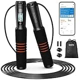 Jump Rope, RENPHO Smart Jump Rope with Counter, Fitness Skipping Rope with APP Data Analysis, Workout Jump Ropes for Home Gym, Crossfit, Jumping Rope for Exercise for Men, Women, Girls, Kids