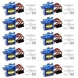 Sg90 9g Micro Servo Motor, Miuzei Mini Small Servos Motor Kit Metal Gear for Arduino RC Car Airplane Robot 10 Pack