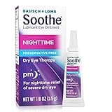 Soothe Lubricant Eye Ointment by Bausch & Lomb for Dry Eye Relief, Moisturizing Nighttime Therapy Suitable for Sensitive Eyes, Preservative Free, 3.5 g