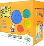 Scrub Daddy Sponges Set - Variety Colors - Scratch-Free Multipurpose Dish Sponge - BPA Free & Made with Polymer Foam - Stain & Odor Resistant Kitchen Sponge (8 Count)