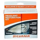 SYLVANIA - Headlight Restoration Kit - 3 Easy Steps to Restore Sun Damaged Headlights with Exclusive UV Block Clear Coat, Light Output and Beam Pattern Restored, Long Lasting Protection