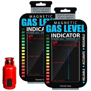 2 Pieces Magnetic Gas Level Indicator Reusable Propane Fuel Level Indicators Propane Tank Gauge for Home Kitchen Tool Outdoor Barbecues, Camping