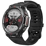 Amazfit T-Rex 2 Rugged Smart Watch 47mm, Military Certified, Dual-band GPS, 24-Day Battery Life, Ultra-low Temperature Operation, AI Fitness Coach, 150+ Sports Modes, for Android iPhone(Black)