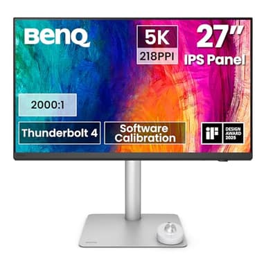BenQ PD2730S 27" 5K 218 PPI Mac Monitor, 90W Thunderbolt 4, 98% P3, Uniformity, 2000:1 Contrast, Nano Matte Panel, Daisy Chain, KVM, Height Adjustable, for 3D Artists, VFX Animators, Game Designers