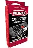 Weiman Cook Top Scrubbing Pads – Gently Clean and Remove Burned-on Food from All Smooth Top and Glass Cooktop Ranges, 3 reusable pads