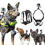 Dog Harness Mount for Gopro, Soft Adjustable Dog Harness Gopro for Large Medium Small Dogs Can Be Used for Chest and Back Fixation Suitable for All Models of Gopro Hero