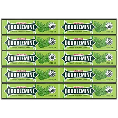 DOUBLEMINT WRIGLEY'S DOUBLEMINT Chewing Gum Bulk Pack, 5 Stick (Pack of 40)