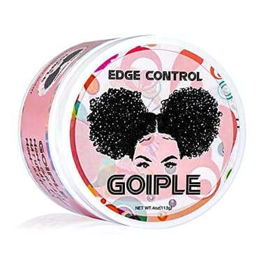 Goiple Edge Control Wax for Women Strong Hold Non-greasy, Edge Wax Styling Gel for Black Women Hair No Flaking, White Residue, Shine and Smooth Strawberry Scent 4oz