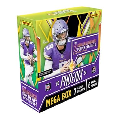 2024-25 Panini Phoenix NFL Football Mega Box – Retail Exclusive, 42 Cards, Color Blast Parallels, Rookie Cards, Official Trading Cards
