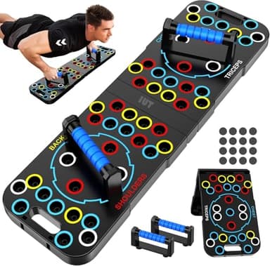 56-in-1 Push Up Board, Multi-function Foldable Push Up Bar, Portable Push Up Handles for Floor, Push Up Board, Multi-function Detachable Push Up Bar, Portable Push up Handles for Floor