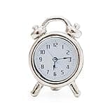 Odoria 1/12 Miniature Alarm Clock Dollhouse Decoration Accessories, Silver