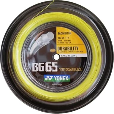 Yonex BG65 Titanium String Reel for Badminton Racquet 200 Meter - Lemon Yellow Color