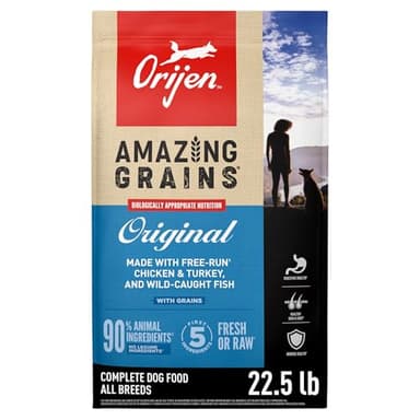 ORIJEN Amazing Grains High Protein Dry Dog Food Original Recipe 22.5lb Bag