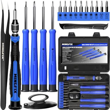 Repair Tool Kit for Apple Macbook,MINGFIX Macbook Pro/Air Screwdriver Set with P2 P5 P6 Pentalobe,T3 T4 T5 T6 T8 Torx,Ph000 Ph00 Ph0 Phillips & Y0 Screwdrivers for Teardown,Opening,Screen Replacement