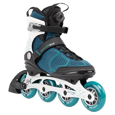 K2 Alexis 84 Boa Teal Womens Inline Skates - Teal/White / 4.0