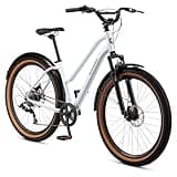 Schwinn Vega CE Hybrid Bike, 27.5 Inch Mens and Womens Bike, 8-Speed Hybrid Bicycle, Foot-Down Geometry, Suspension Fork, High-Rise Handlebars, Wide Seat, Fenders, Adult Bicycle