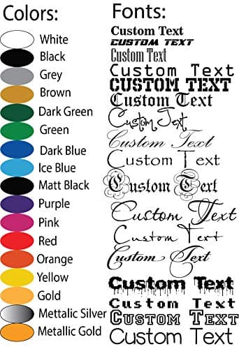 Personalized Design Your Own Name - Custom Vinyl Sticker Car Window - Boat - Lettering JDM Automotive Windshield Graphic Name Letter Auto Vehicle Door Banner - Custom Vinyl Decal