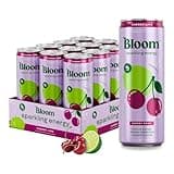 Bloom Sparkling Energy Drink - Natural Caffeine, Zero Sugar, 180mg Caffeine - Antioxidant-Rich w/Green Coffee Bean, Green Tea Extract, Prebiotics - Wellness Beverage for Focus & Metabolism 12oz 12 pk