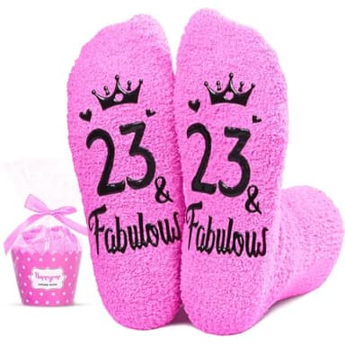 HAPPYPOP 23rd Birthday Gifts Socks - Socks for 23 Year Olds Gifts