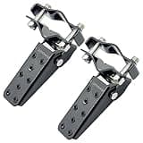 Camrusic Universal Motorcycle Foot Pegs, Compatible with Honda, Suzuki, Kawasaki, Yamaha & More, Heavy Duty Steel, Black, Rear, Folding