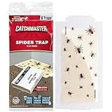 Catchmaster Spider Traps Glue Boards 6-Pack, Adhesive Bug Catcher, Insect, Scorpion, Cricket, Cockroach, & Spider Killer for Home, Bulk Glue Traps for House & Garage, Pet Safe Pest Control