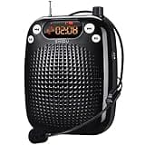 SHIDU Voice Amplifier with Microphone Headset, Bluetooth Voice Amplifier for Teachers Portable Speaker with Microphone Support FM TF Card USB Flash Disk for Classroom Speech Tour Guide Training