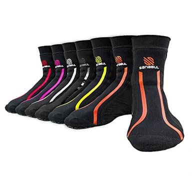 Sanabul Foot Grip Socks for Men & Women MMA Kickboxing Grappling Wrestling Pilates Yoga Non Slip - Orange, XS