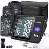 Blood Pressure Machine Upper Arm, 3 Size Cuffs, S, M/L and XL, Small 7"-9", Medium/Large 9"-17" and Extra Large Cuff 13"-21", Accurate Automatic Digital BP Monitor, Large Backlit LCD, 3-User 1500 MEM
