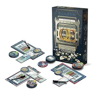 Allplay QE (Quantitative Easing) Board Game | Economic Auction Bidding Game for Families & Adults | 3-5 Players, 30 Min Playtime, Strategy Party Game with Unlimited Bidding
