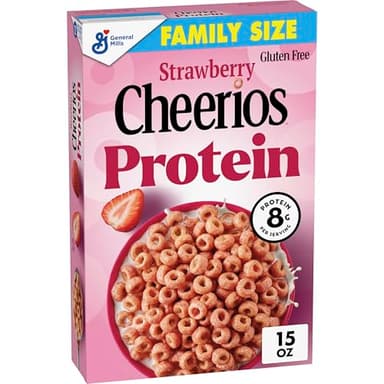 Cheerios Protein Cereal, Strawberry, 8g Protein, Family Size, 15 oz